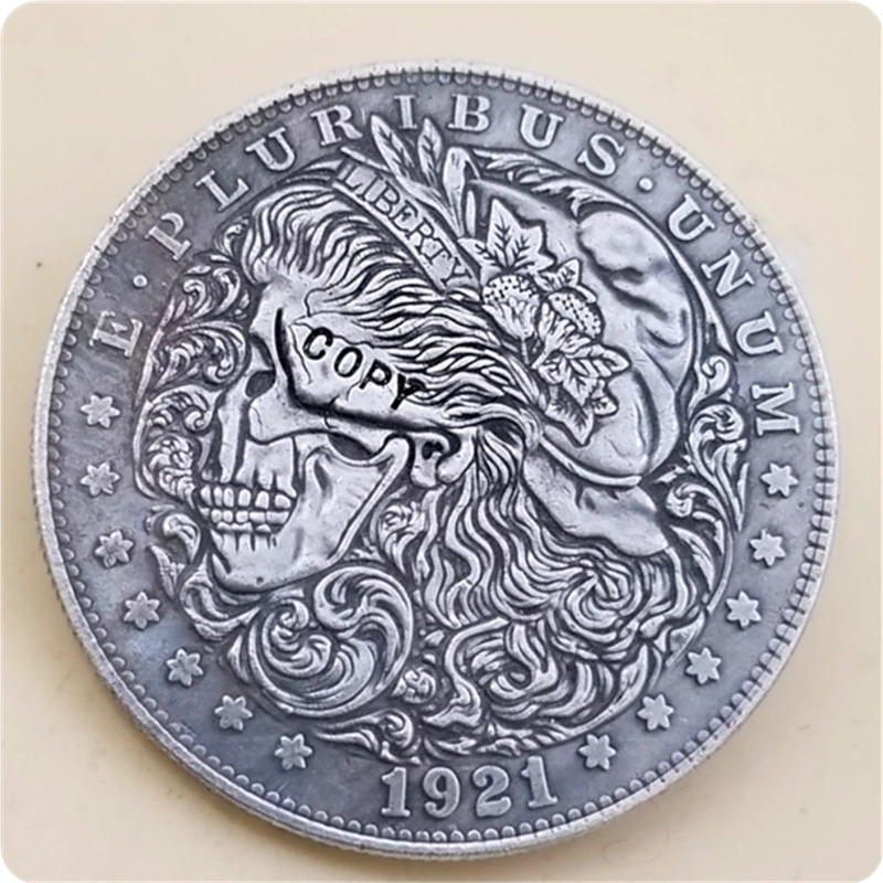 Никелевая монета Coin_1921-D Моргана копия доллара Хобо | Дом и сад