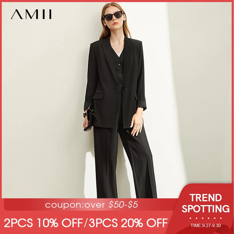 Костюм Amii Профессиональный из двух предметов Женский облегающий костюм с