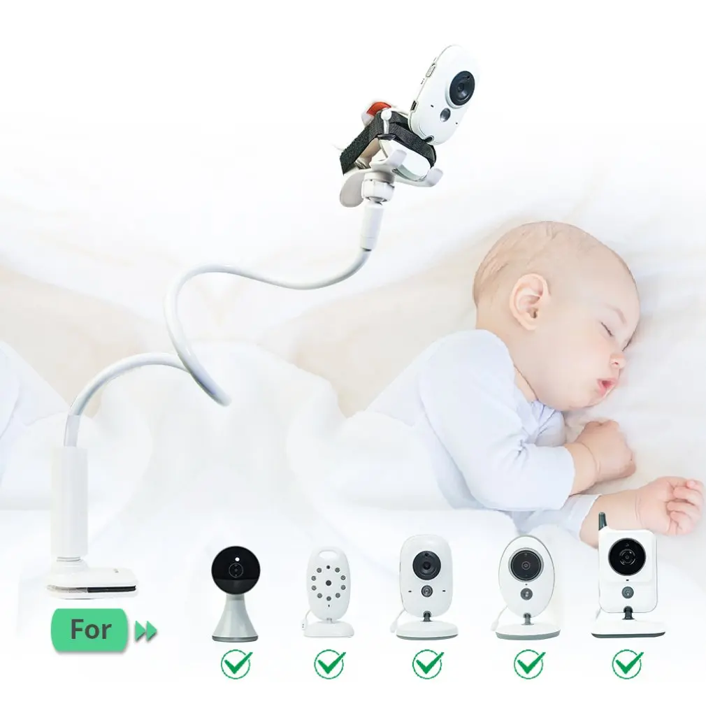 

Multifunction Universal Camera Holder Stand for Baby Monitor Mount on Bed Cradle Adjustable Long Arm Bracket