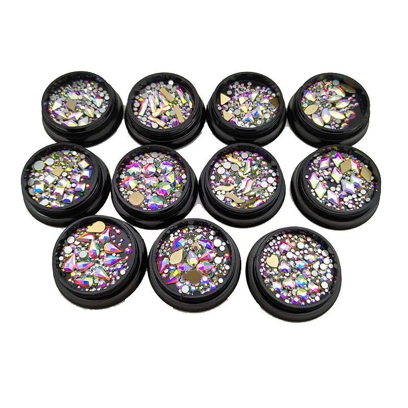 Стразы с кристаллами для дизайна ногтей украшения плоской задней стороной