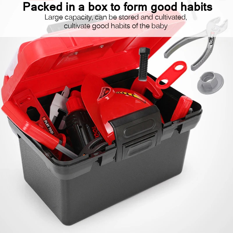 

Kids Toolbox Kit Educational Toys Simulation Repair Tools Toys Drill Plastic Game Learning Engineering Puzzle Toys Gifts For Boy