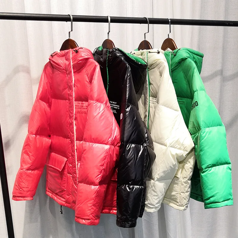 Женский пуховик свободный короткий с принтом корейский стиль 2019|Жилеты и