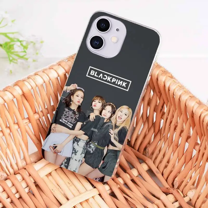 Чехлы для телефонов Kpop Idol черные розовые прозрачные чехлы Iphone 11 12 Pro Max Xr X Mini 7 8 PLUS