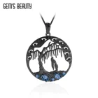 Женское ожерелье из серебра 925 пробы с натуральным овальным лондонским голубым топазом