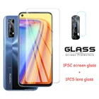 2 в 1 защитное стекло на Realme 7, защитные стекла для экрана объектива камеры, закаленное стекло для Oppo Realme7, пленка RMX2151 6,5 дюйма