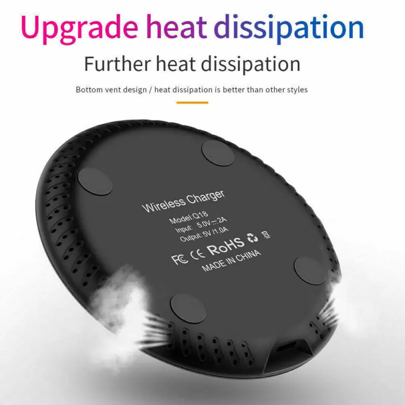 Оригинальное Быстрое беспроводное зарядное устройство Qi для Samsung Galaxy S8 S9Plus Note9 S7