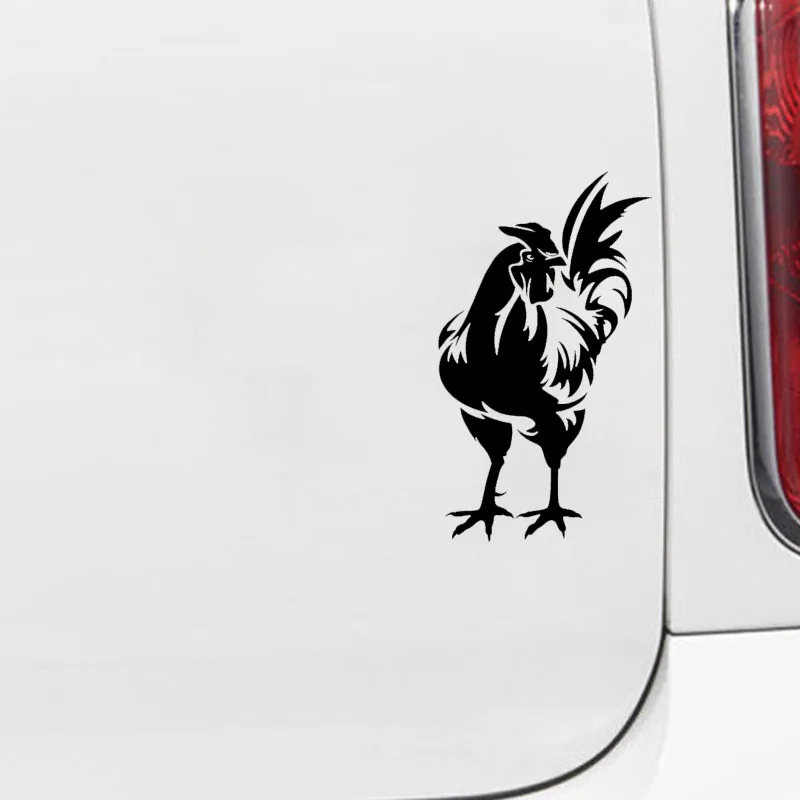 

Car Sticker Motorcycle Sticker Cute Rooster Car Styling Decorative PVC Waterproof Sunblock Decal Black/Silver 9.1cm *16CM