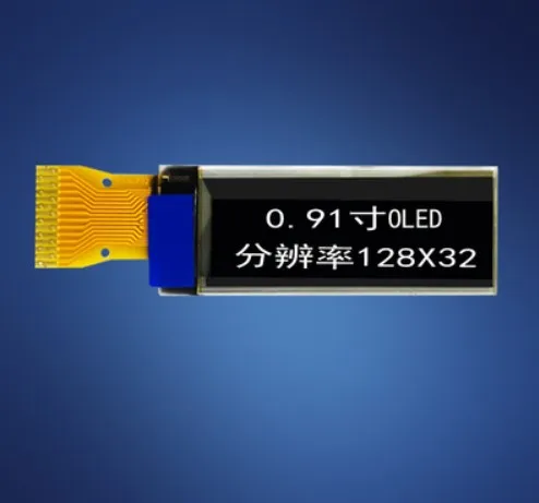 2шт 0 91 &quotoled дисплей модуль 128x32 пикселей белый/синий 14pin I2C IIC интерфейс SSD1306