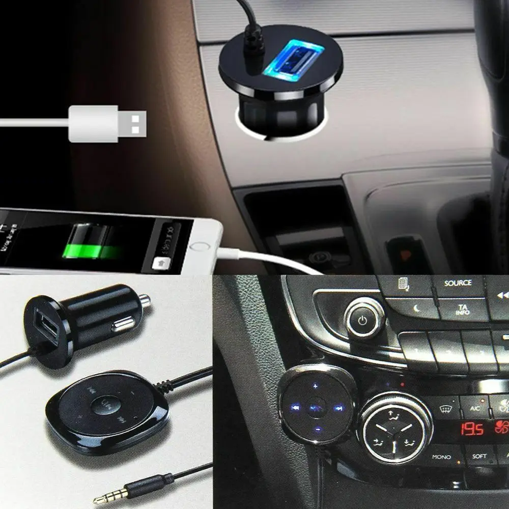 3,5 мм AUX Автомобильный Bluetooth 4,2 стерео приемник беспроводной аудио динамик музыка потоковое аудио адаптер микрофон