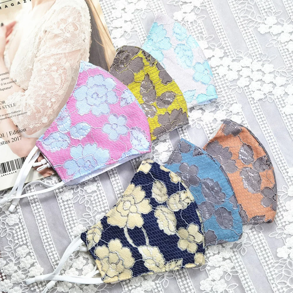 

South Korea Sexy Lace Women's Mask Cool Temptation Washable Fashion Cospaly Street Sports Protection Breathable Cute Party Mask
