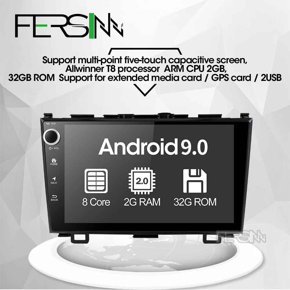Fersinny 2G + 32G android 9 0 автомобильный dvd gps плеер для Honda CRV 2006 2011 с автомобильным Радио