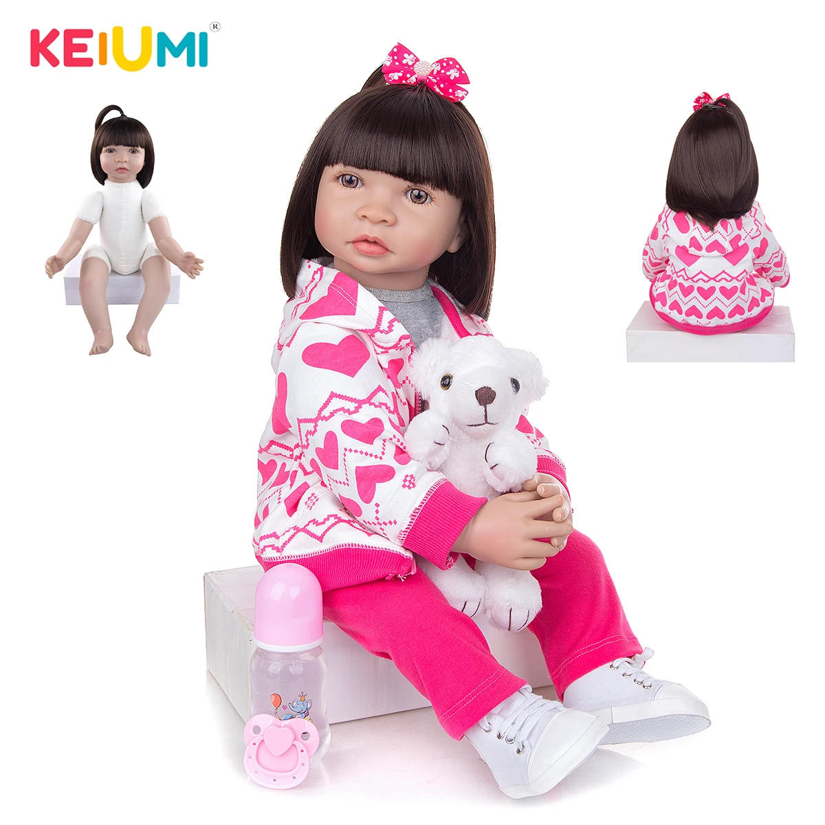 KEIUMI горячая Распродажа 60 см кукла Новорожденные тканевое тело действительно как