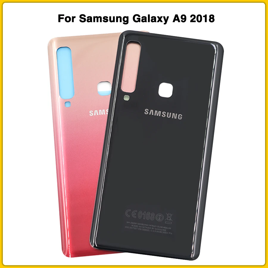 10 шт., чехол A9 для samsung Galaxy A9 Star Pro A9S A920 A920F, задняя крышка для батареи, задняя крышка, стеклянная Запасная часть