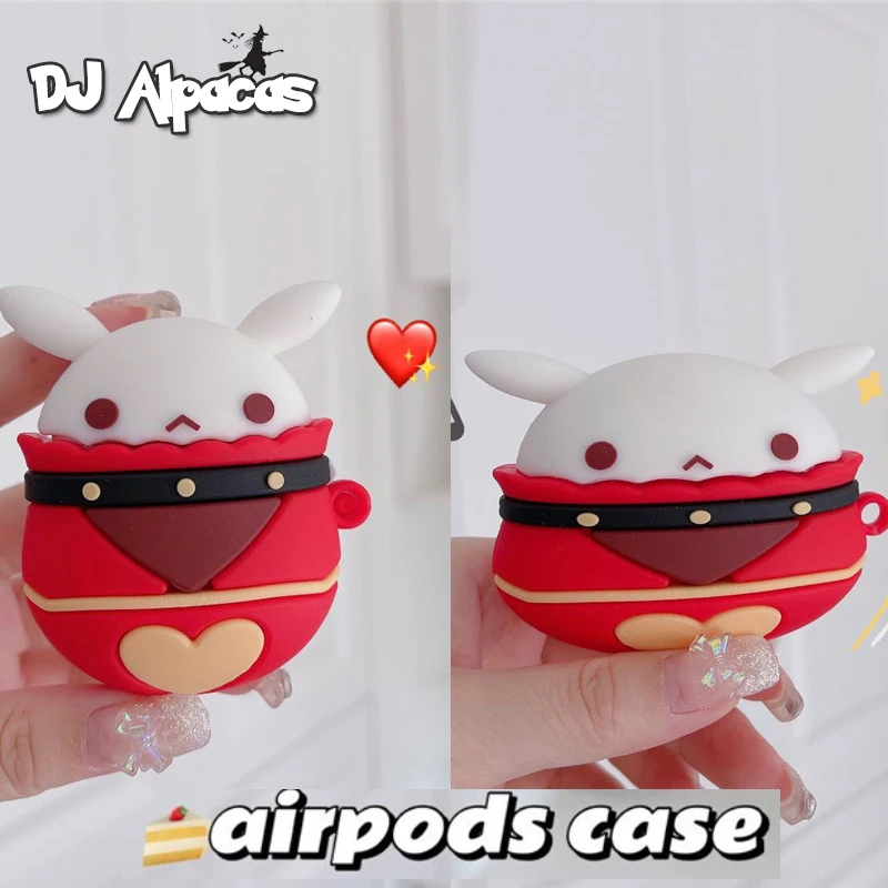 

Силиконовый защитный чехол для наушников Klee Ganyu Keqing Bomb Dango Cosplay