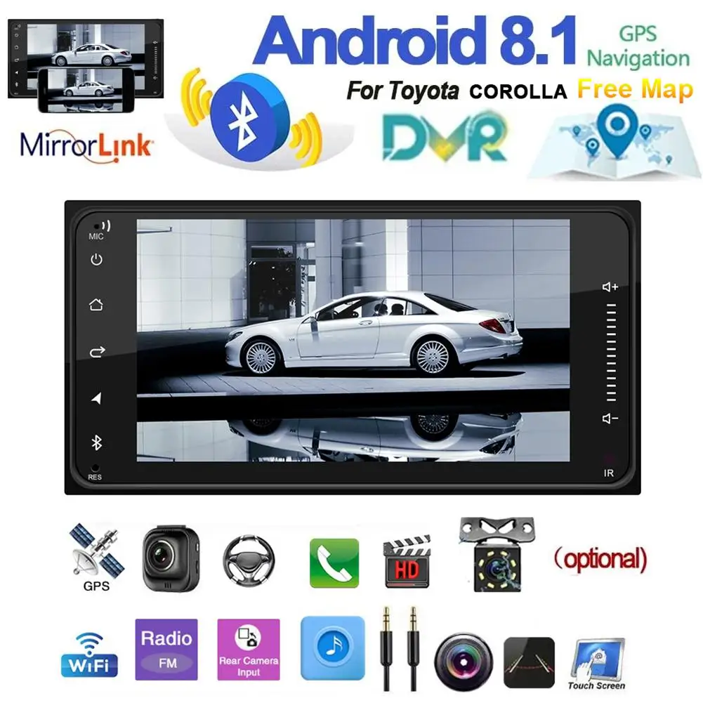 2 DIN mp5 android gps Wifi Mirror link Bluetooth автомобильный аудио плеер Автомобильный