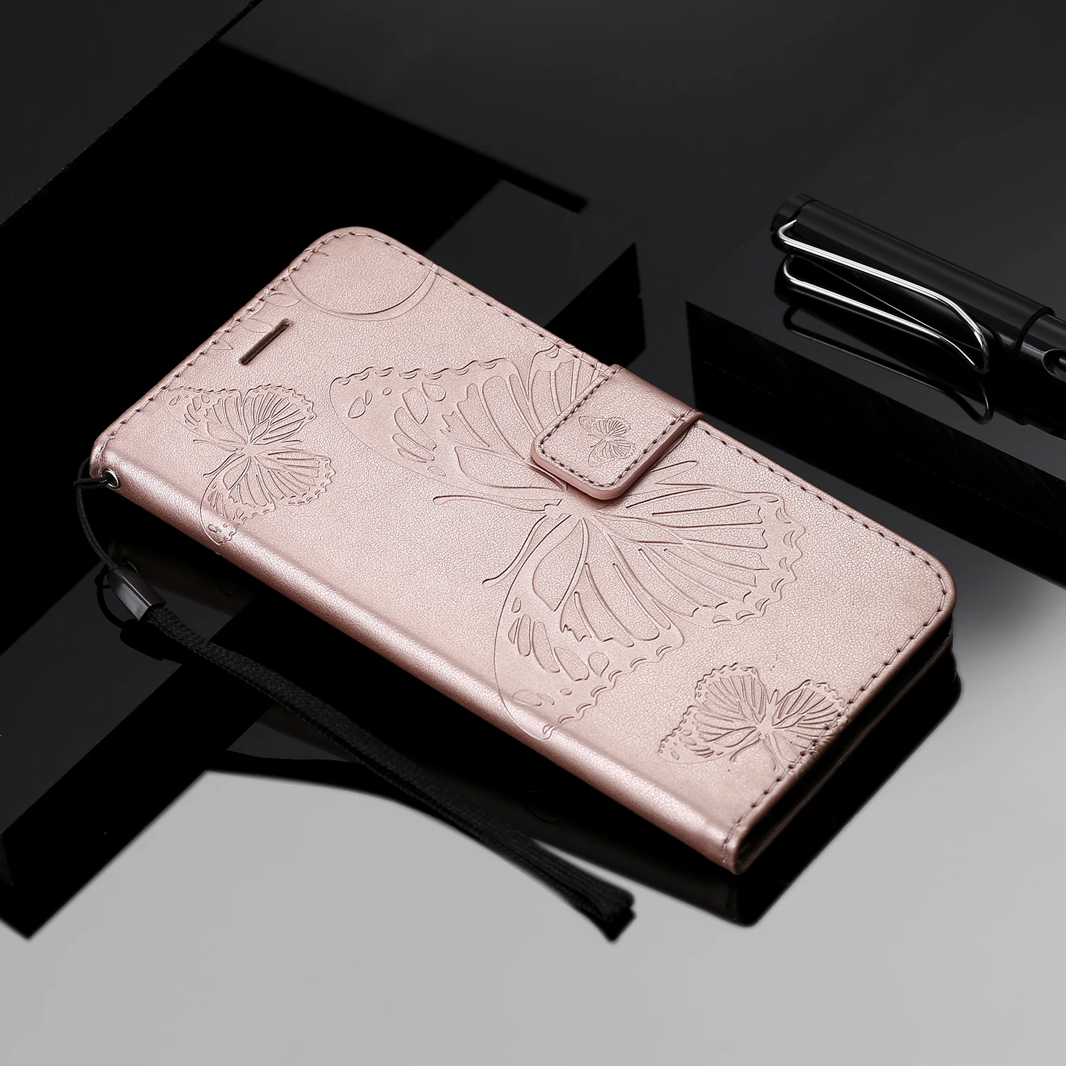 Чехол для Redmi 9 чехол Xiaomi Note Pro кожаный чехол-книжка с бабочками 8T 7 8 5 6 10X Max