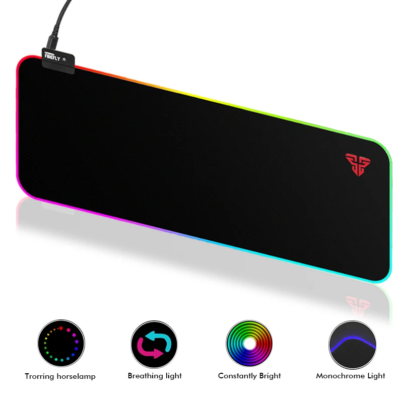 Fantech большой игровой коврик для мыши Коврик RGB светодиодная подсветка