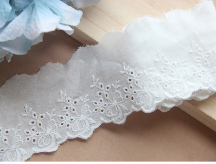 1 ярда в ширину: 5 см (2 дюйма) кружево с вышивкой виде бабочки для шитья рукоделия