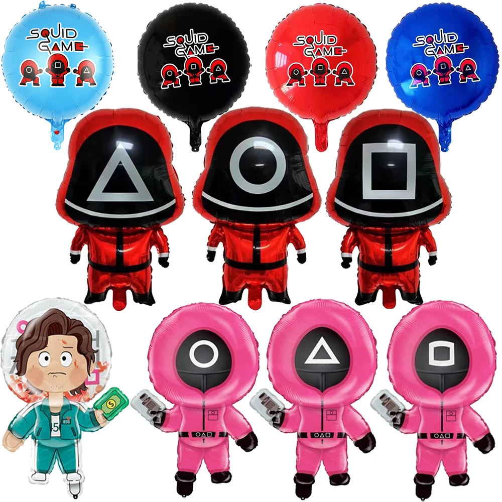 Воздушные шары из фольги в виде игры кальмар | Дом и сад