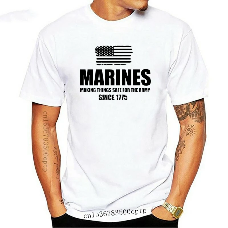 

New Marines Army T-shirt For Men Plus Size Cotton Team Tee Shirt 4XL 5XL 6XL Camiseta