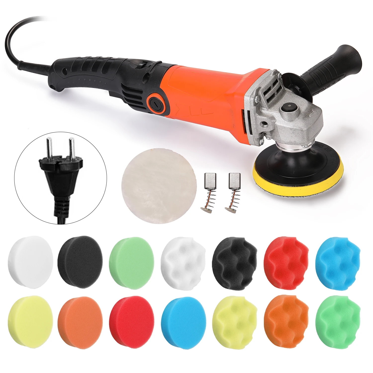 

1580W Polisher 220V Adjustable Speed Car Electric Polisher Machine Waxing Machine Auto Furniture Polishing Tool Grinding machine