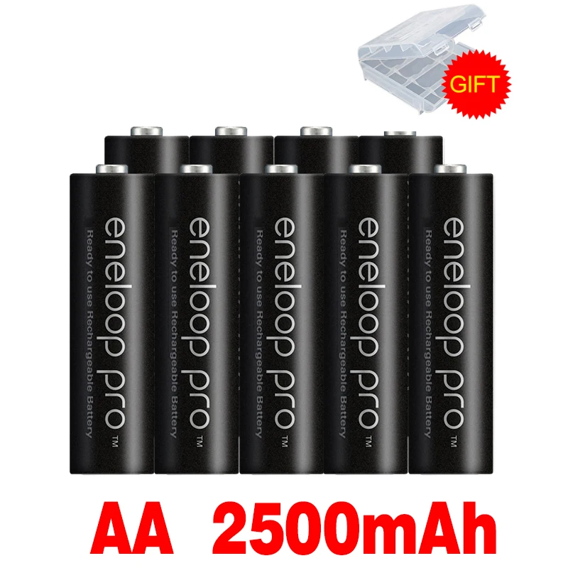 100% Оригинальный AA аккумулятор Pro 2500 мАч 1 2 в Ni MH перезаряжаемые батареи для камеры