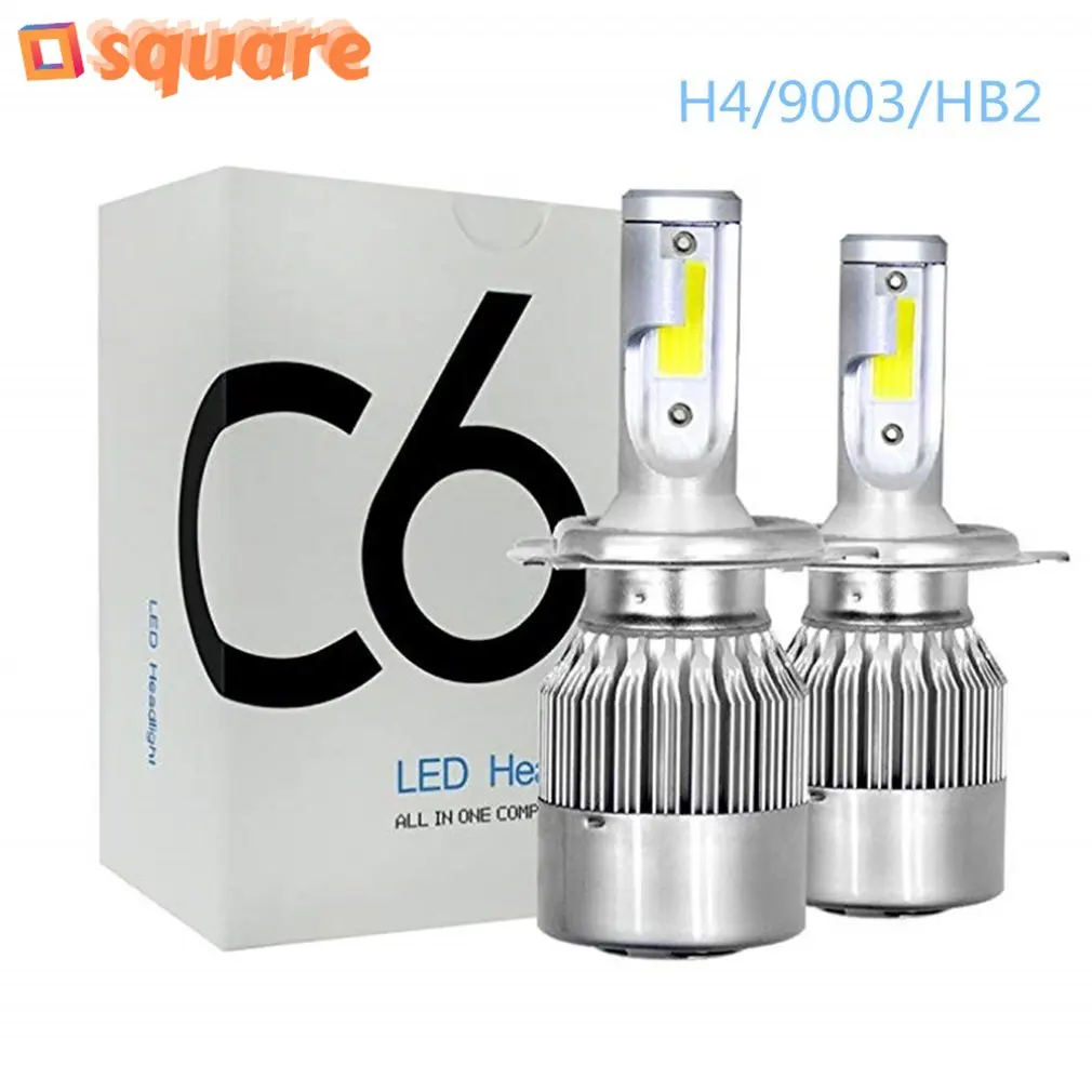

New 2PCS C6 Led Car Headlight H7 LED H7 Bulb H1 H3 H11 HB3 9005 HB4 9006 9007 Auto Lamps Fog Lights 3000K 6000K 8000K Wholesale