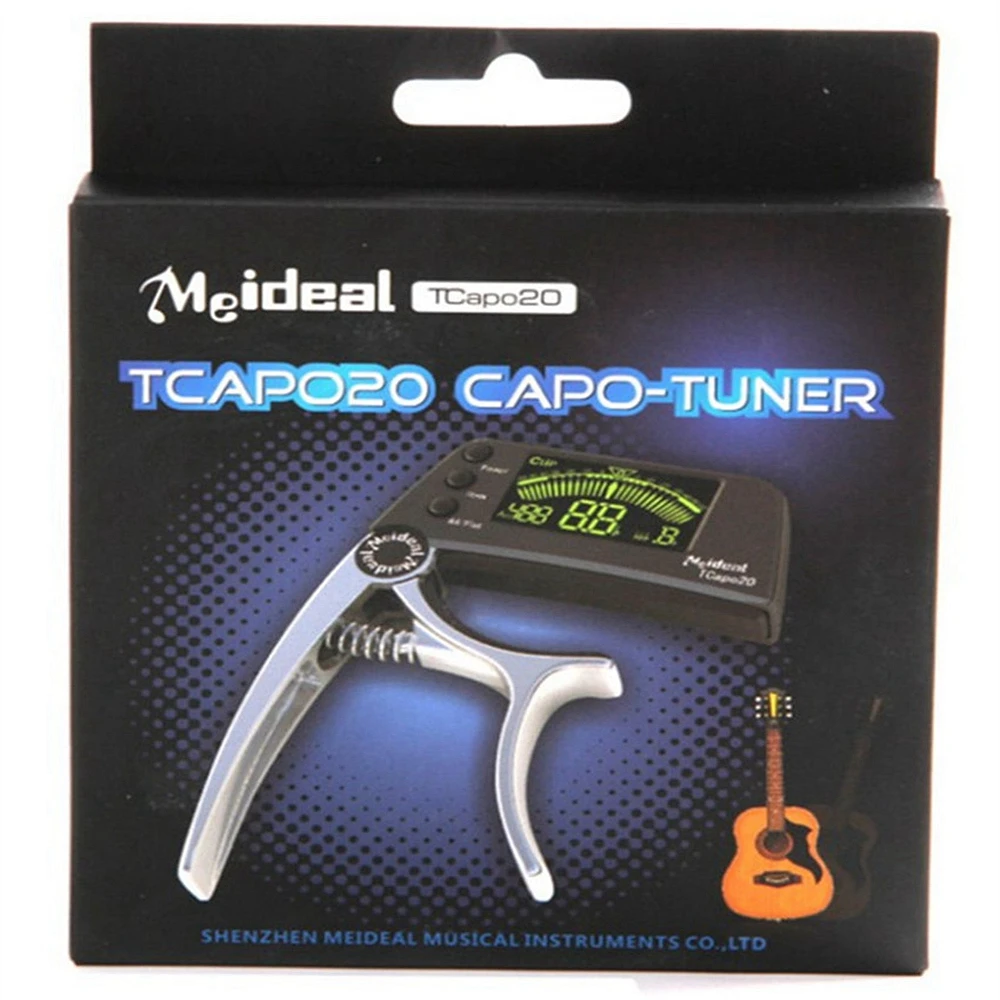 New Guitar Capo 2 in 1 Guitar Tuner for Bass Acoustic Electric Guitar Accessories Chromatic Professional Change Key