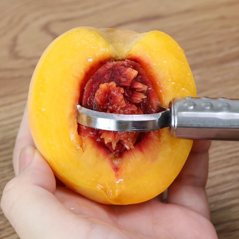 Yellow peach core remover household hand tool cutter stainless steel fruit pitter | Дом и сад