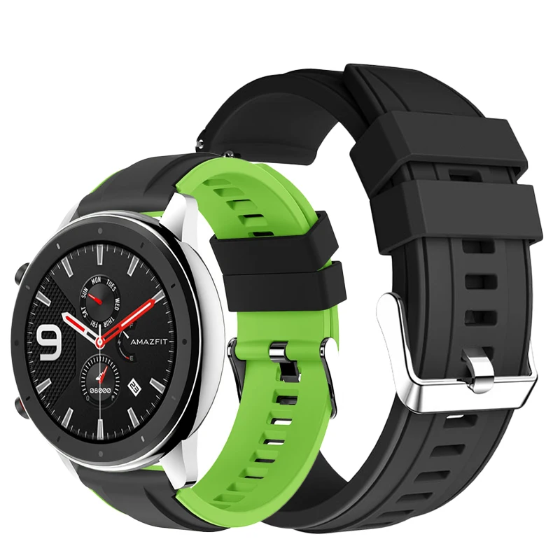 

22mm silicone strap for Xiaomi Huami Amazfit Pace Stratos GTR 47mm smart watch bracelet strap for Samsung Galaxy watch 46mm band