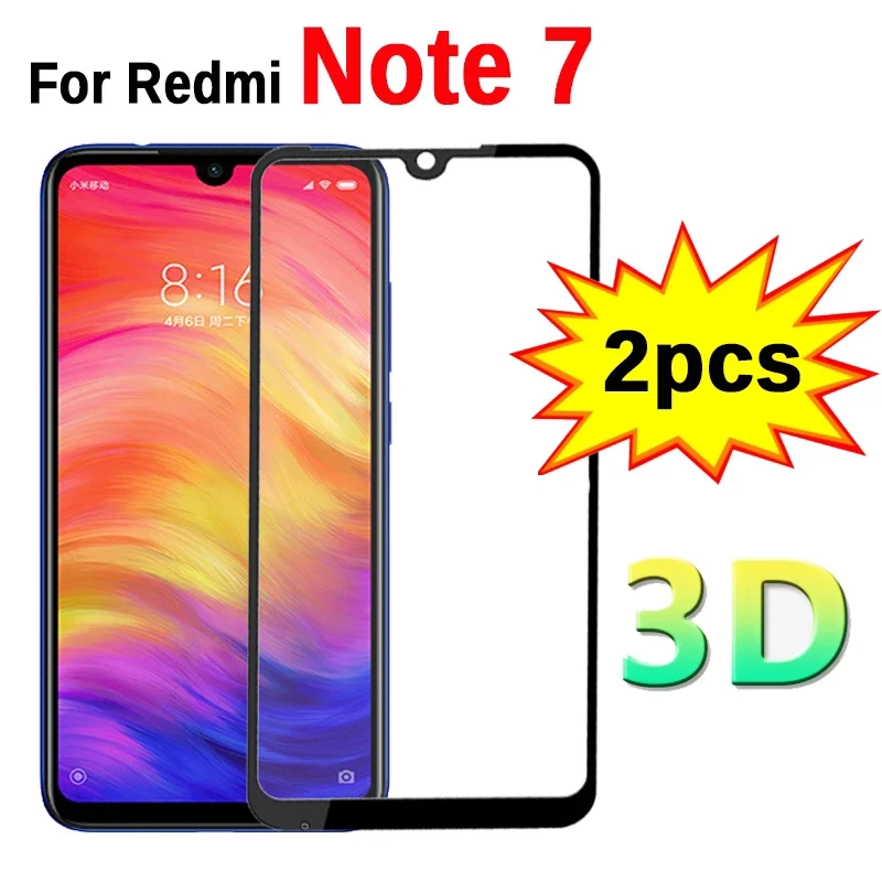 3d стекло на Redmi Note 7 защитная пленка 2 шт/комплект закаленное безопасное для Xiaomi Note7