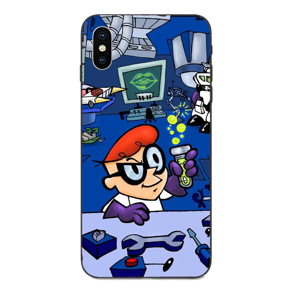 as picture Красочный стиль для Apple IPhone X XS Max XR 4 4s 5 5S SE 6 6S 7 8 Plus аниме мультфильм Декстер лаборатория - Цвет: as picture