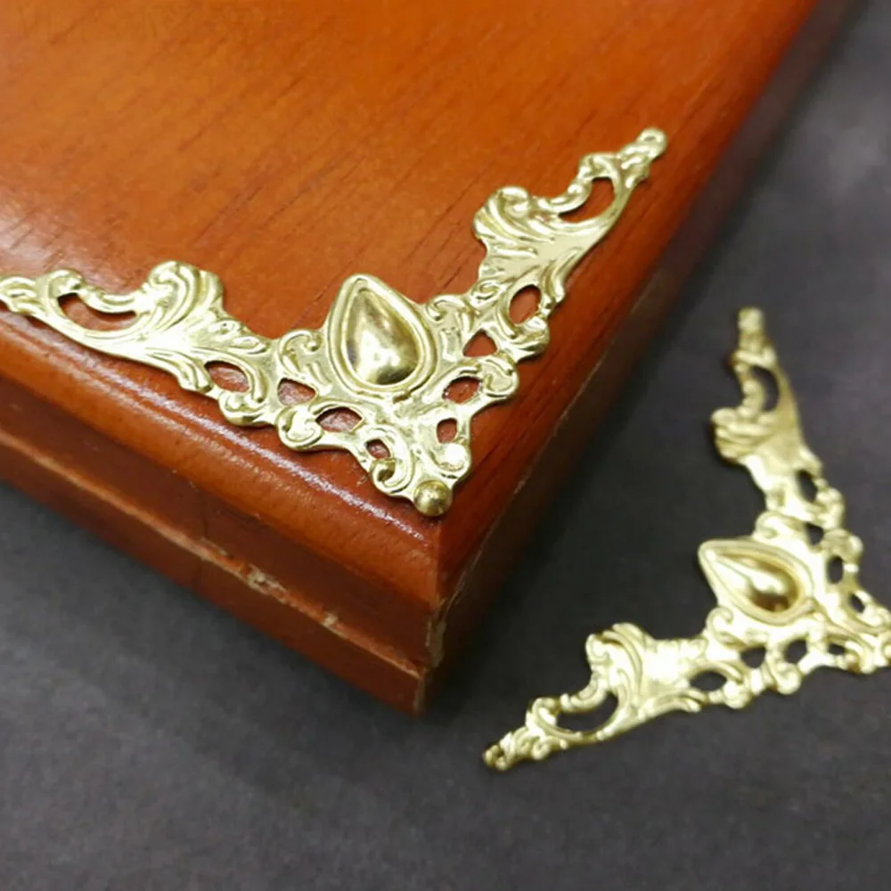 50 шт. золотой железный металлический книжный декоративный протектор для углов