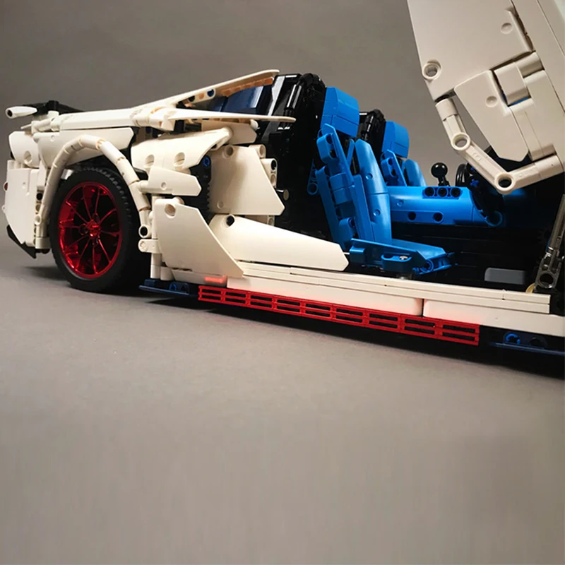 

BuildMOC Veneno Lamborghinis Aventador SVJ Roadster Function Car Building Blocks Bricks Kids high-tech Toys 20091 MOC 17698