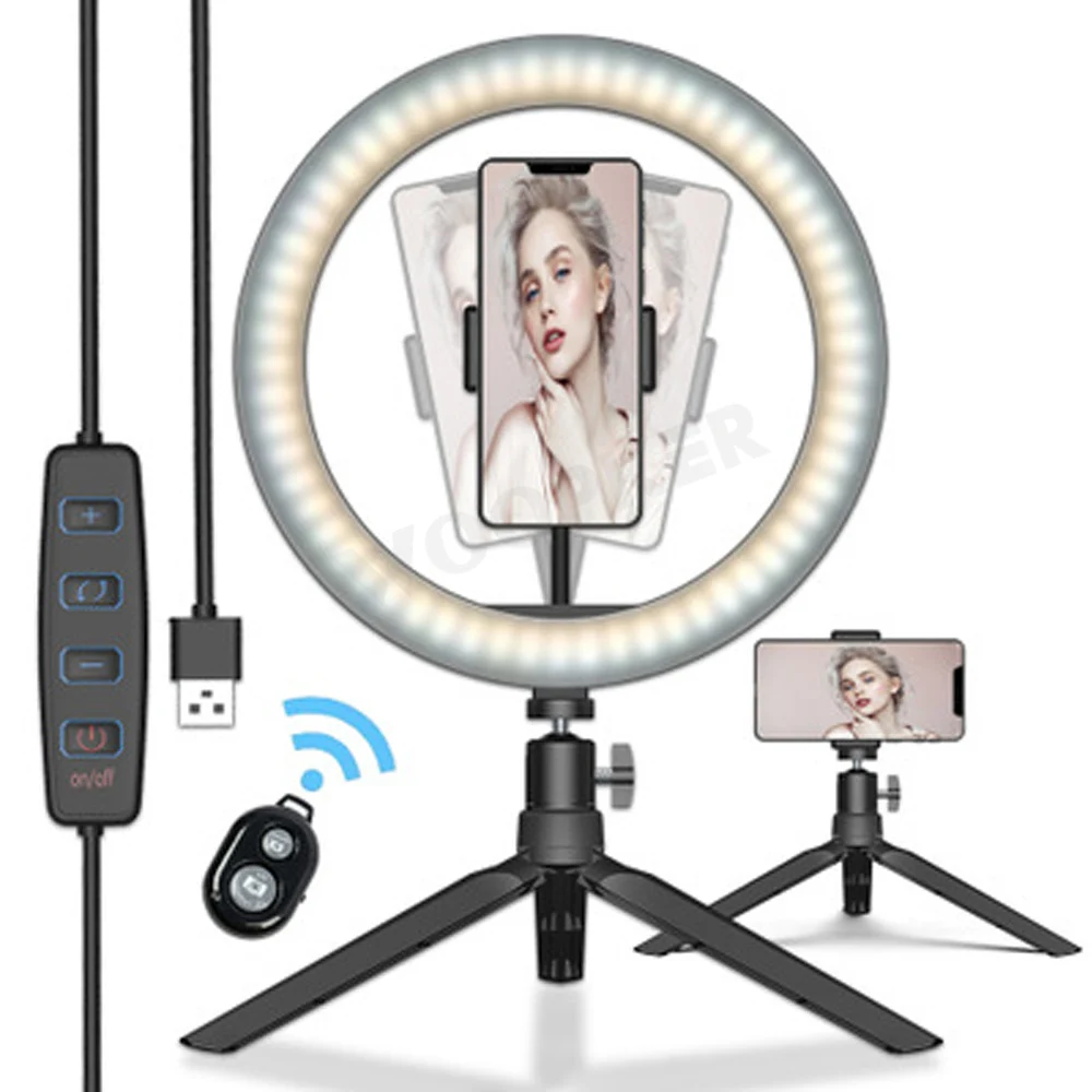 Фон для фотосъемки 10 дюймов светодиодный кольцевой светильник штатив Трипод