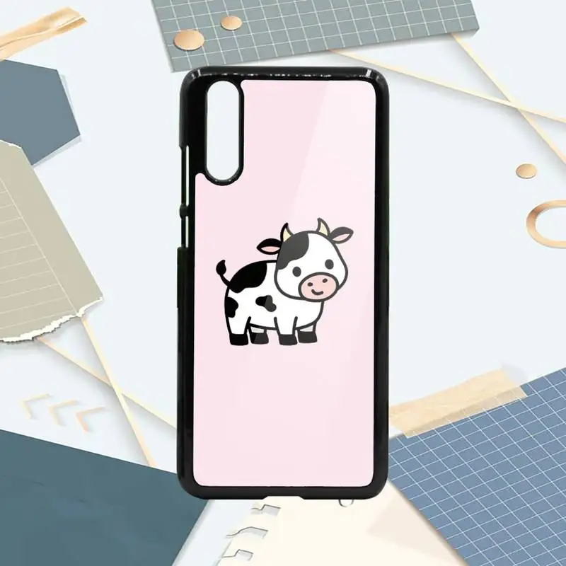 

Pink Lovable cute strawberry cow Phone Case PC For Samsung galaxy S note 8 9 20 10 e lite2019 plus pro ultra