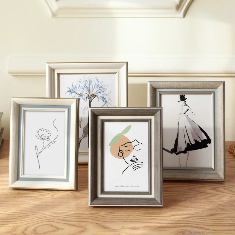 

Display Elegant Photo Frame Ornament Modern Creative Photo Frame Nordic Picture Holder Quadros Decorativos Home Decor DK50FE