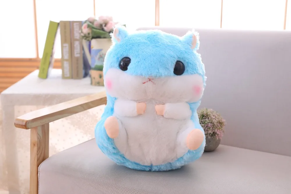Прямая поставка Peluches хомяк плюшевые животные мягкая игрушка хомячок с покрывалом Подушка 3 в 1 Набор для детей