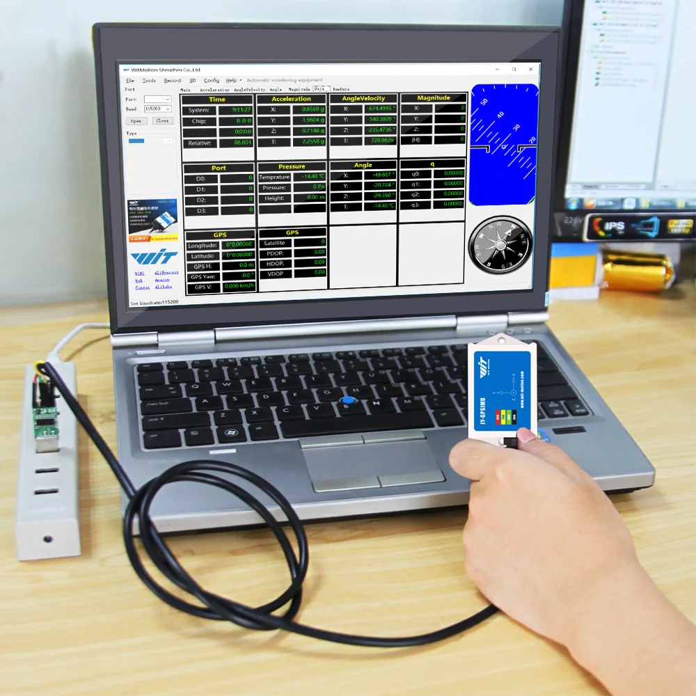 Witmotion WTAHRS2 высокой стабильностью 10-axis GPS-IMU навигации Системы, Bulit в акселерометр+ электронный гироскоп+ магнитометр+ барометр