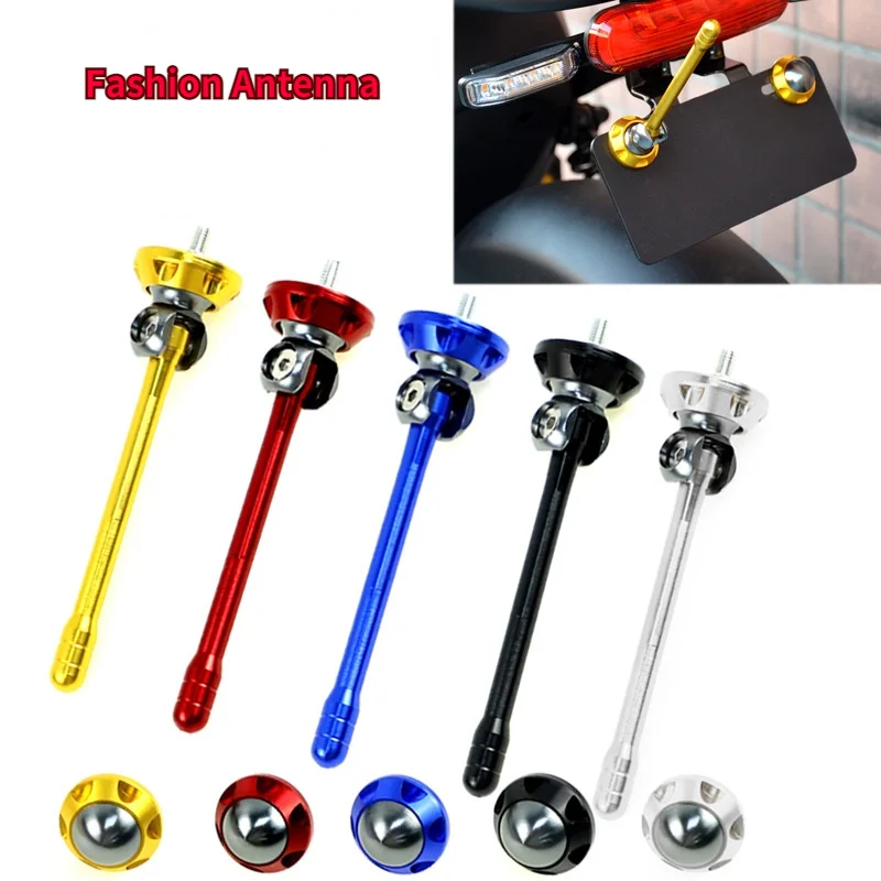 

Universal CNC Aluminum License Plate Decorative Antenna For Motorcycle Decorative Fashion Antenna Ornamental Parts