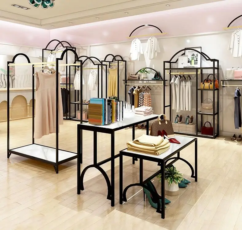 Одежда для выставочного стеллажа напольного типа мужчин и женщин стеллажная