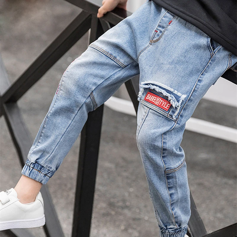 Jeans Kids Boy Spring Children Broken Hole Pants Fashion 2020 Ripped for Cotton Autumn Baby Clothes 3-16 Years | Мать и ребенок