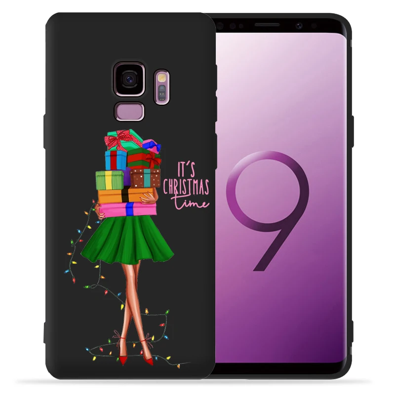 Модный чехол для телефона с рождественской елкой для девочек samsung Galaxy S9 S8 S10 Plus S7 S6 Edge S10 Lite Note9 8 10 Pro, чехол Etui