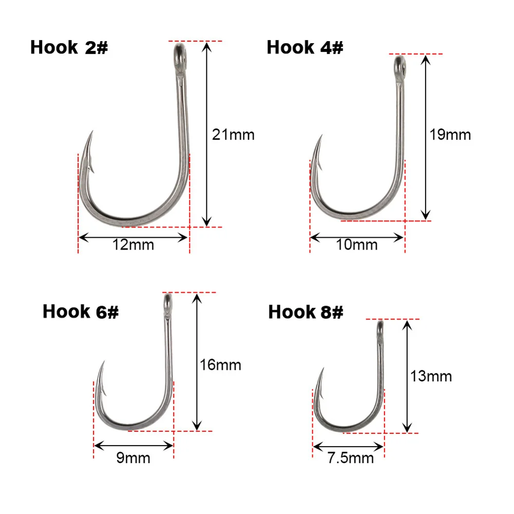 

Curved Barb Carp Fishing Hair Rigs Fishing Tackles Carp Hooks Stainless Steel