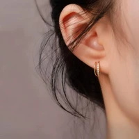 fashion minimalism small silver hoop earrings women simple gold cz zircons earrings 2021 best seller jewelry trend accessoires