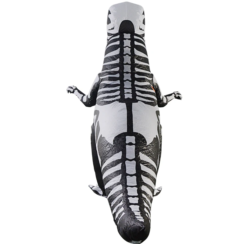 Взрослый размер Юрский Мир реалистичный Скелет T rex костюм динозавра для