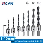 Набор сверл XCAN 3 мм-10 мм, комплект из быстрорежущей стали для зенковки, фаски, для деревообработки