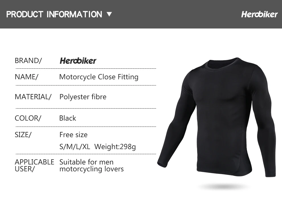Herobiker мотоцикл комплект термобелья Мотоцикл Лыжный Спорт зимние теплые базовые слои плотные кальсоны топы и брюки комплект