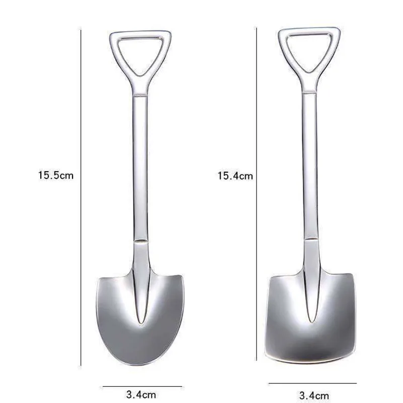 New stainless steel coffee spoon Retro shovel dessert watermelon ice cream Creative tableware Gifts dropship | Дом и сад
