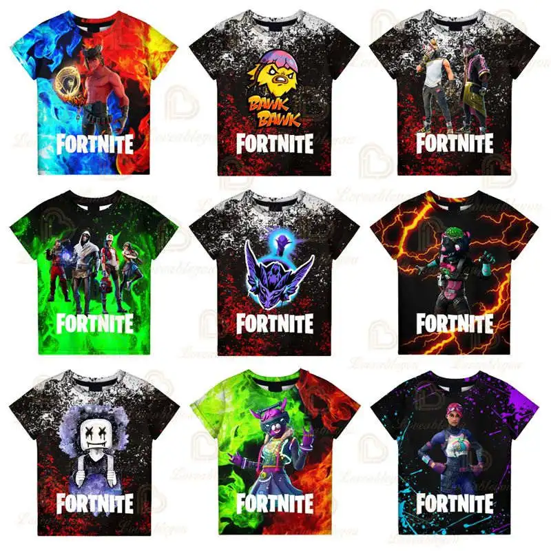 

Fortnite Shoot Kids T-shirt Hero Battle Royale 3D Print T-shirt Tshirt Boys Girls Harajuku Cartoon Tees Tops Teen Clothes